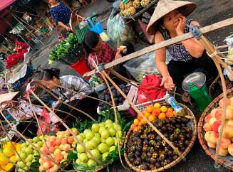 mercados callejeros en Hanoi